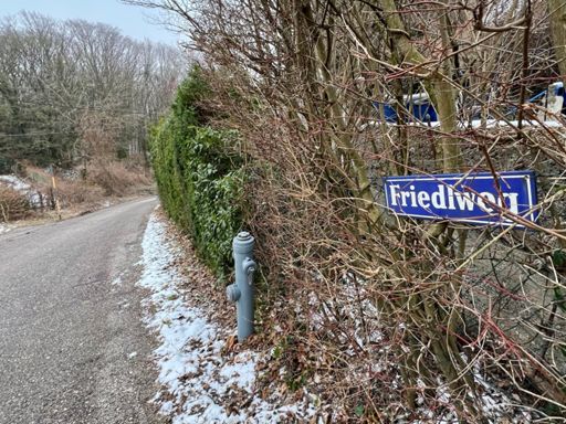 Von oben gesehen — da geht es mit 20% bergab