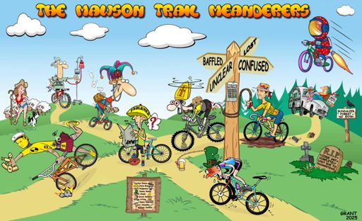 This is most of the people that took part in the Mawson Trail ride this year.