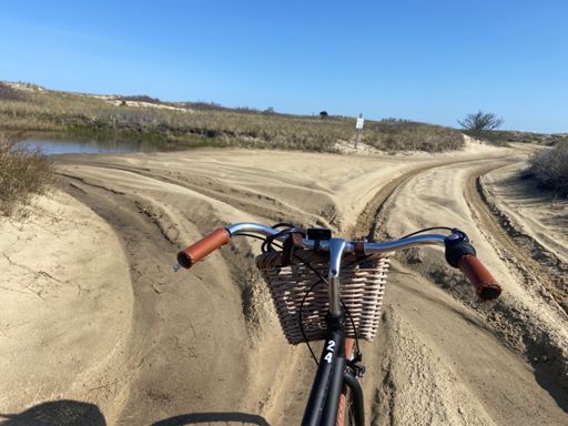 Getting real tough going, need fat tires.