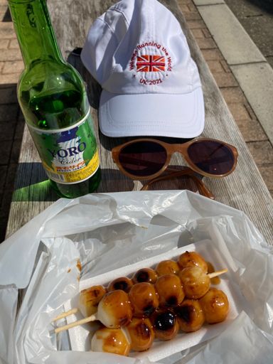 Mitarashi - dango, sweet soy sauce, my favorite!