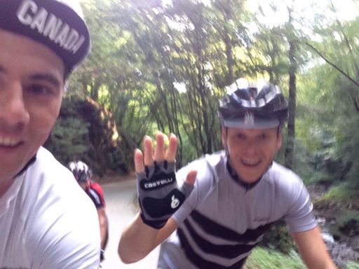 Jozsef and I enjoying the climb!