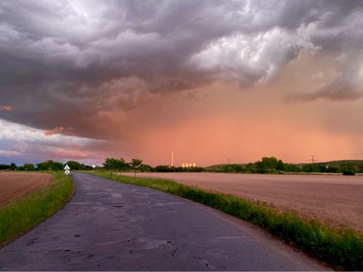 Rudá záře nad Chvaleticemi :-)
