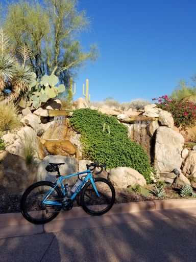 Little waterfall inside Firerock Country Club