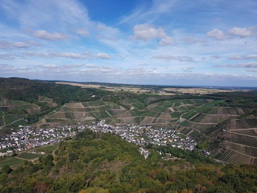 Uitzicht vanaf de Krausbergturm, Dernau