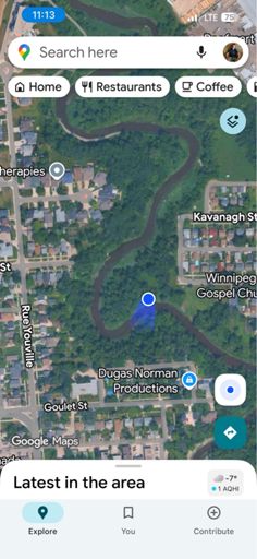 Location where there is no more trails on the side and becomes river only 