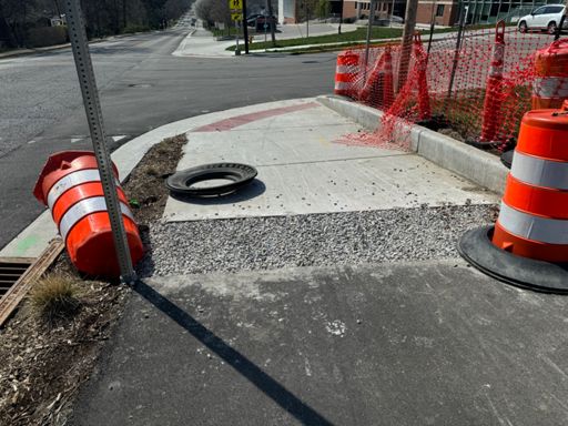 This one was the worst but it’s kind of hard to tell from this side (I was coming the other direction and there’s at least a two inch lip where the pavement resumes).