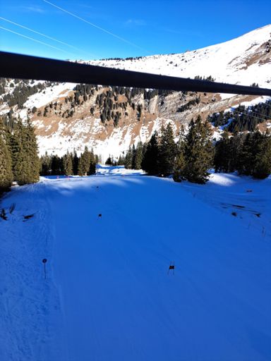 Vue sur les relevés depuis le télésiège...