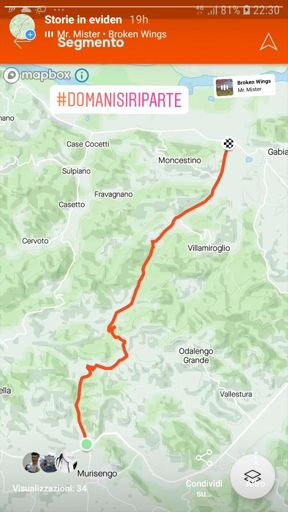 Avevo deciso il giorno prima...e postato come Stories di Instagram...la prossima volta metterò anche ora di partenza.