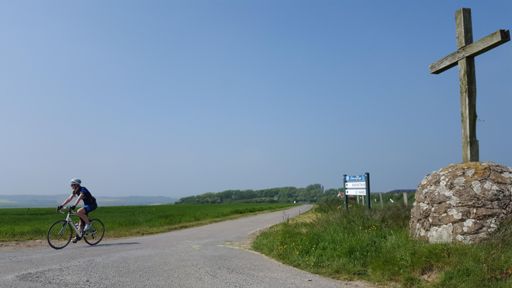 Lies Schreel op de top van de Schreelberg in Audinghen