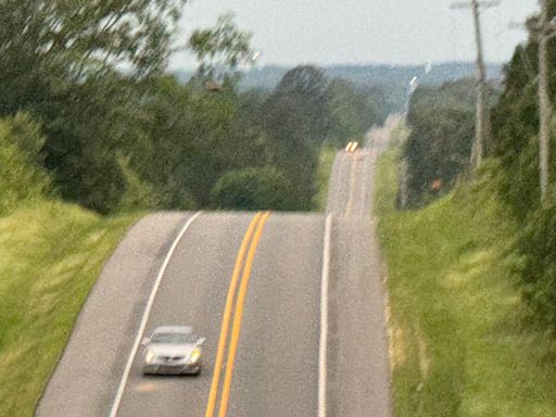 Lots of long straight roads in a somewhat hilly area tends to lead to this! I love these kinds of hills, except for how it was slowing me down when I was trying to make it to lodging before the storms hit. Outcome: I did not make it and had to ride through some rain and lightning.