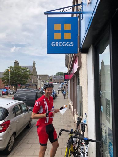 Bens favourite re-fuelling stop. Greggs!