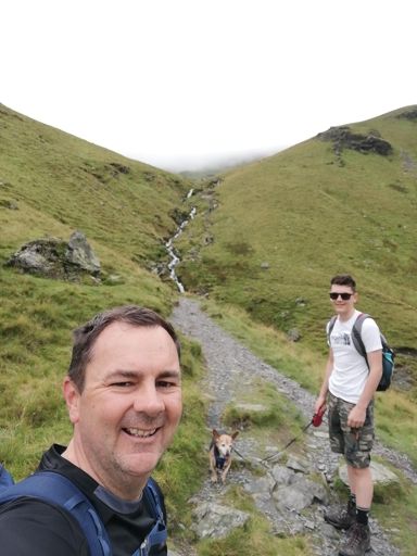 Me, Ben and Sparky at the bottom of Scales Beck