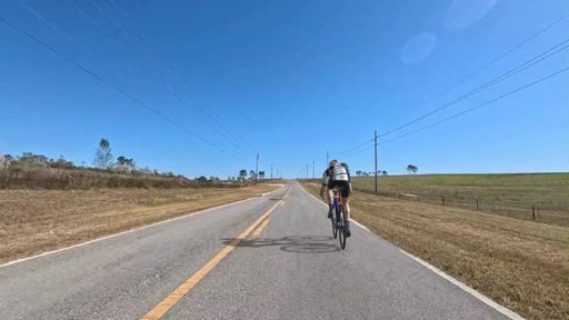 Pushing ahead as I saw the peloton catching up