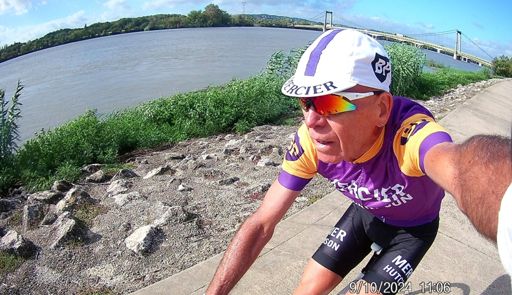 Départ par la ViaRhôna,, vent de face.