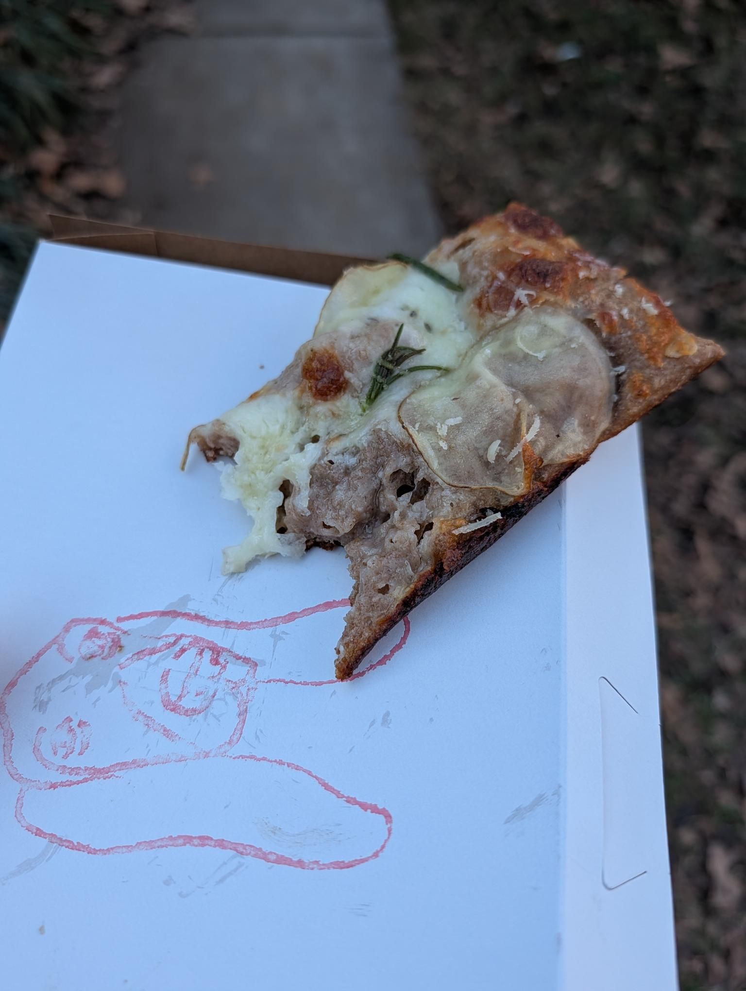 Shaved potato pizza from Red Hound #yum