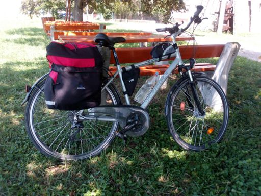 Вел прокатный на деоре. Но едет так себе плюс очень криво  надеты покрышки... Все сумки и держалка телефона мои. Ещё брал с собой зеркало, но грипсы оказались цельные, не поставить.