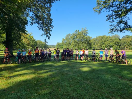 Most of today's riders at Natirar Park.