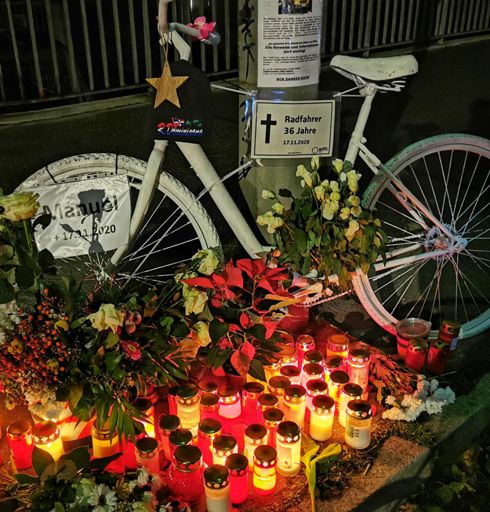 Der am 17.11.2020 von einem Auto getötete Radfahrer war das 16. Unfallopfer in diesem Jahr in Berlin!